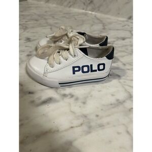 Polo Ralph Lauren Toddler Sneakers Size 5 infant  White